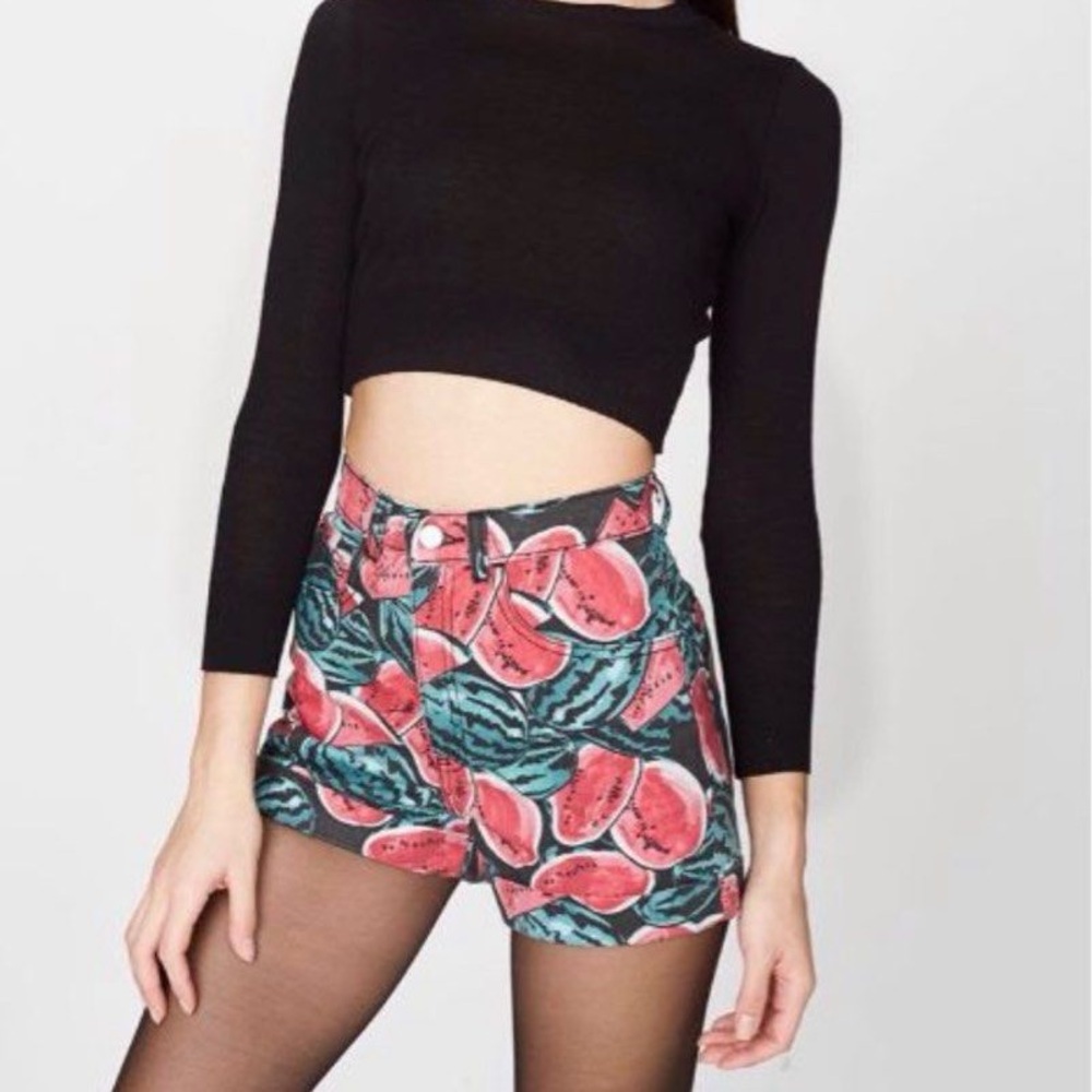 American Apparel High Waisted Watermelon Shorts